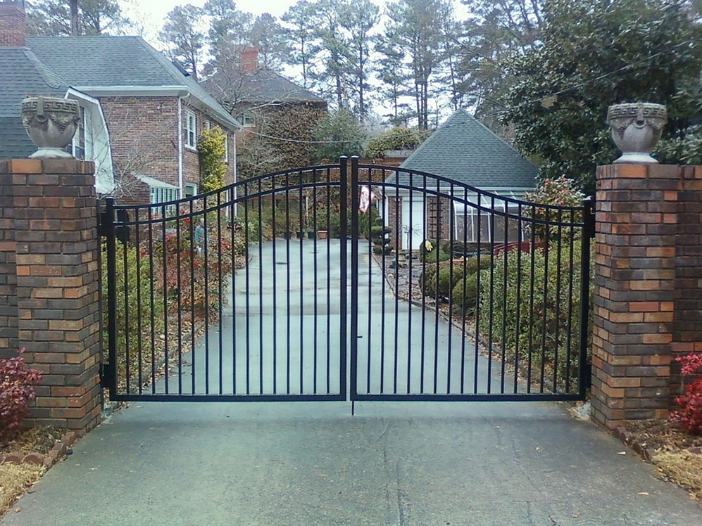 ornamental estate fence with gate