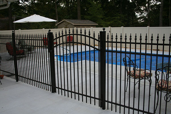 iron gate walkway pool