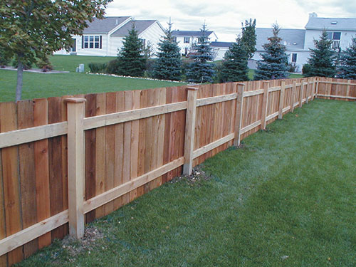 wood stockade fence