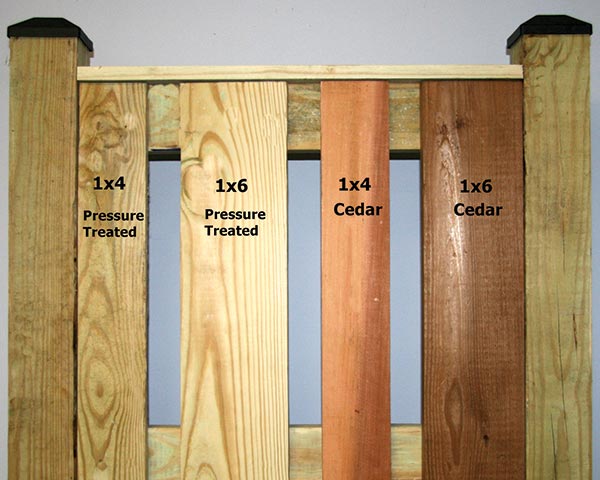 Types of wood for fences